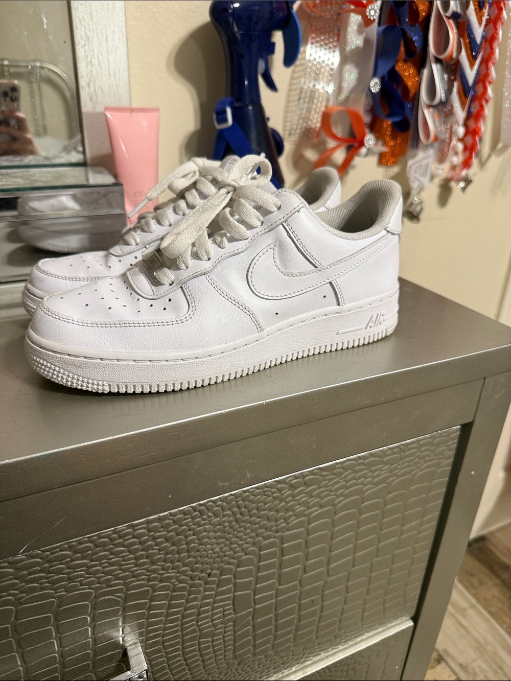 Nike White Low-Top Leather Sneakers